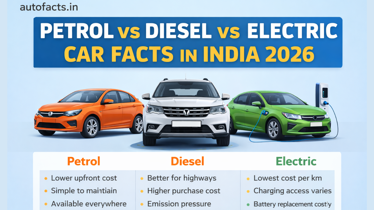 Petrol vs Diesel vs Electric Cars in India 2026